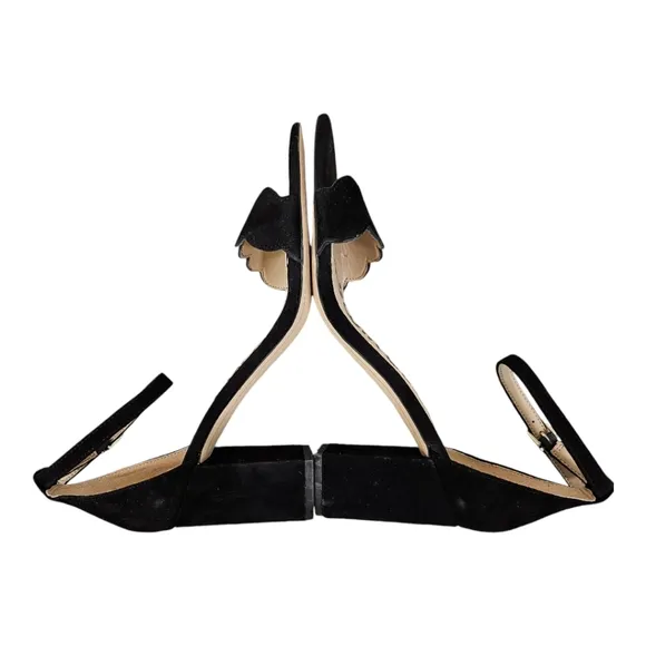 EUC Sam Edelman Odila Heeled Sandals Black Suede Women's 9.5 M