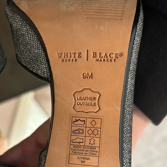 EUC WHBM Silver and black glitter pumps(size 9)