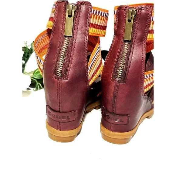 EUC Sorel Joanie II Strap Wedge Sandal
