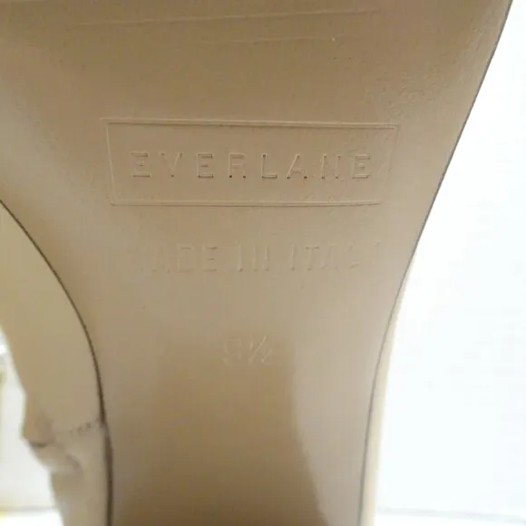 Everlane Italian Leather “The Day Boot” Ecru New Size 9.5 Block Heel Ankle
