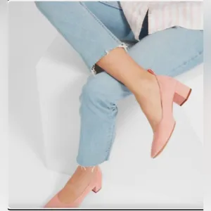 Everlane The Leather Day Heel Pale Pink Suede Size 5