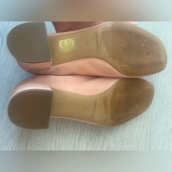 Everlane The Leather Day Heel Pale Pink Suede Size 5