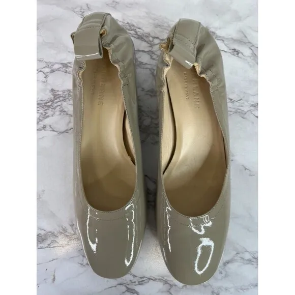 Everlane Women's The Italian Patent Leather Nude Heel Size 7.5