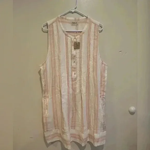 Faherty Isha Stripe Maple Serape Dress NEW WITH TAG