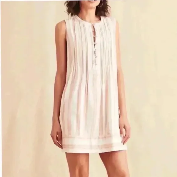 Faherty Isha Stripe Maple Serape Dress NEW WITH TAG