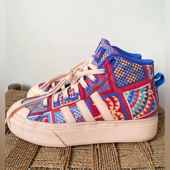 Farm Rio Shoes Women’s 8.5 x Adidas Bravada 2.0 Platform Mid Shoes