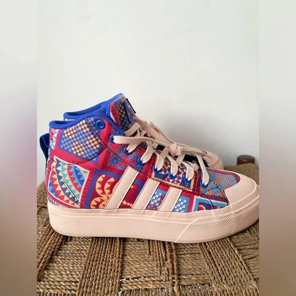 Farm Rio Shoes Women’s 8.5 x Adidas Bravada 2.0 Platform Mid Shoes