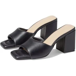 Faryl by Farylrobin Zoey Sandals Women's US 9 Black Leather Block Heel KHD787
