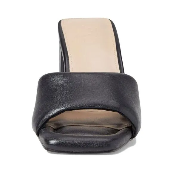 Faryl by Farylrobin Zoey Sandals Women's US 9 Black Leather Block Heel KHD787