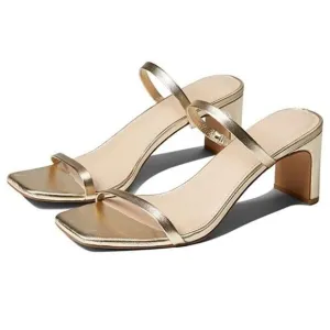 Faryl by Farylrobin Analisa Sandals Womens US 15 Gold Slip On Block Heel ZPO1754