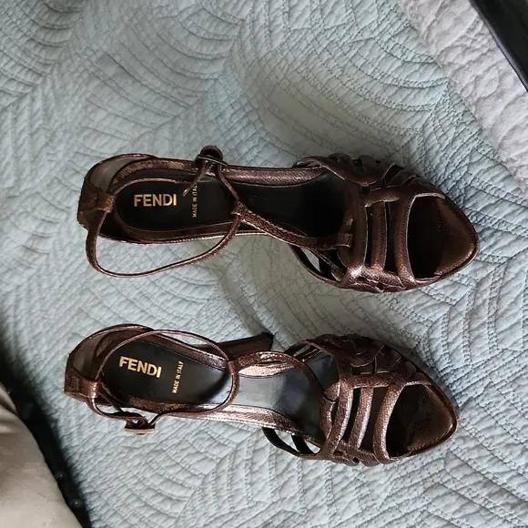 Fendi Brown Platform Heels