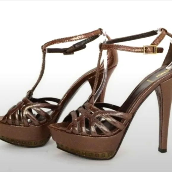 Fendi Brown Platform Heels