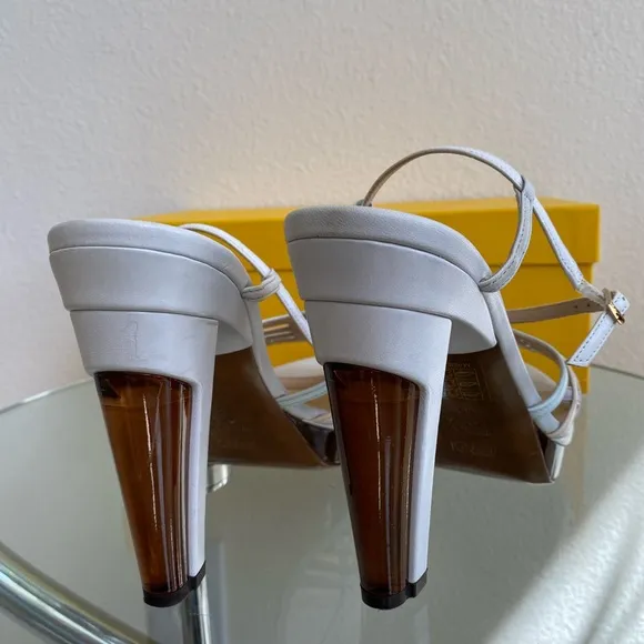 FENDI High Heeled Leather Sandals