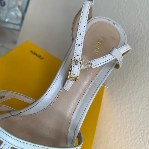 FENDI High Heeled Leather Sandals