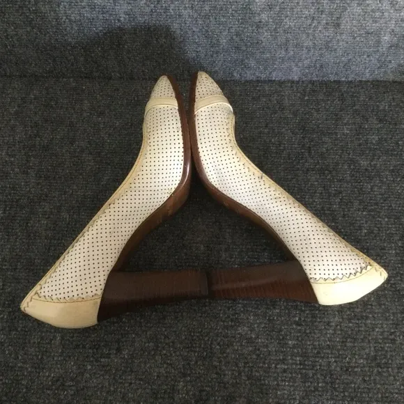 Fendi Leather Peep Toe Pumps Shoe Made In Italy Size 39