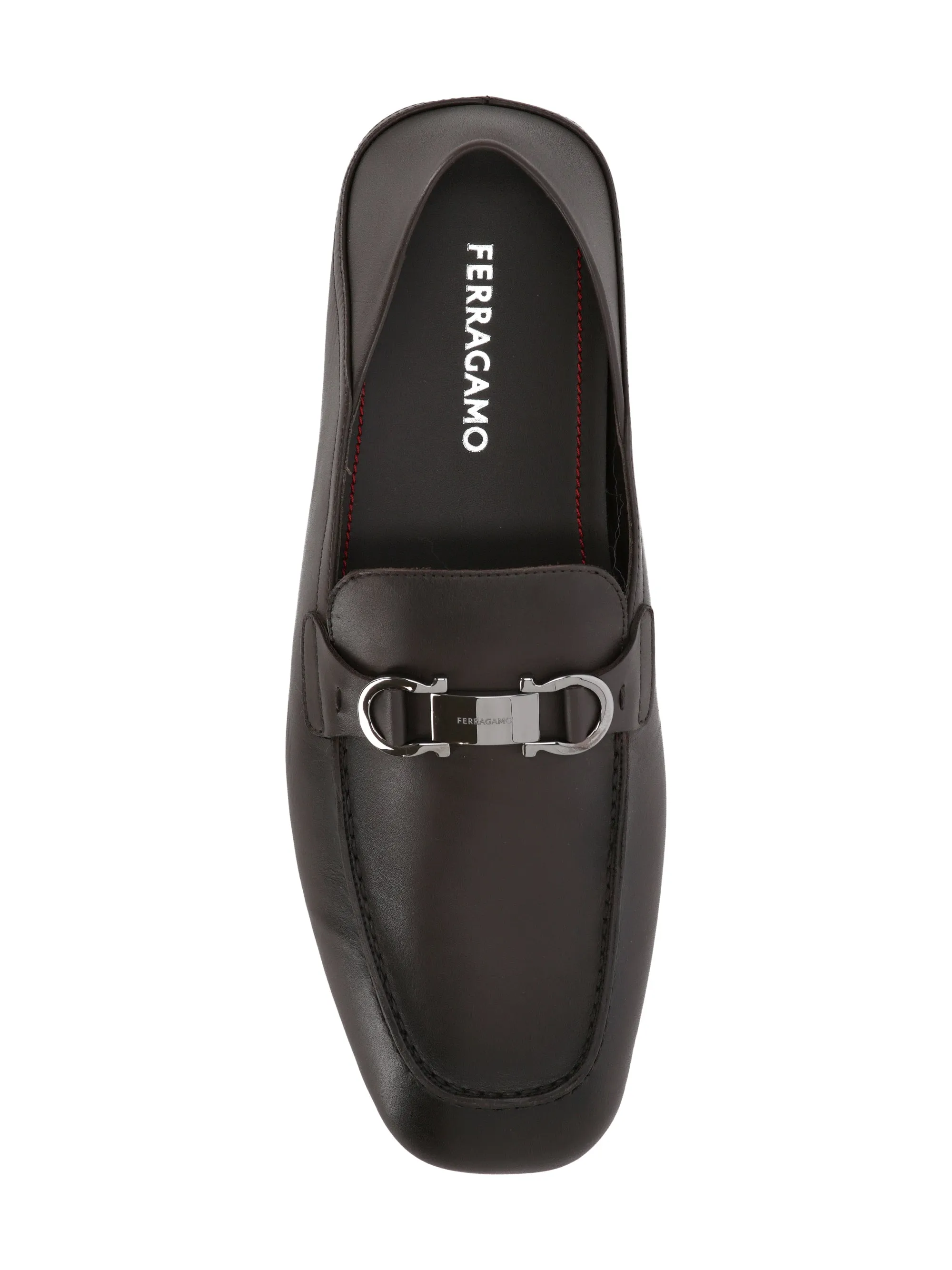 Ferragamo cedar brun gancini loafers