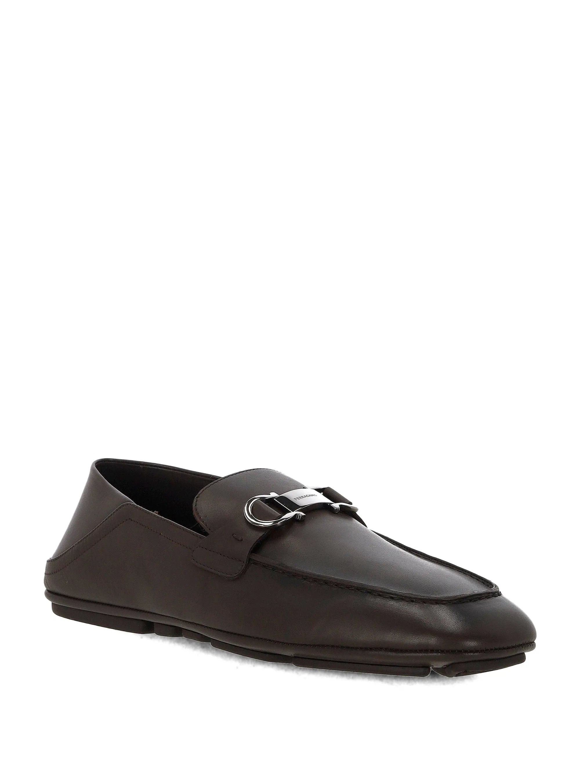 Ferragamo cedar brun gancini loafers