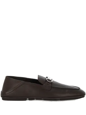 Ferragamo cedar brun gancini loafers