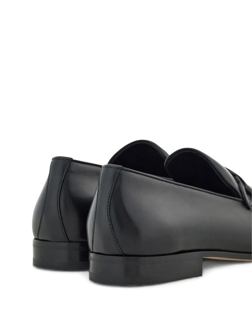 Ferragamo gancini svart spänne loafers