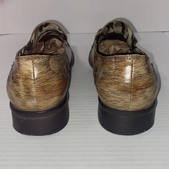 Fiesso By Aurelio Garcia Western Square Toe Leather Loafers Size 43 EURO Size 10