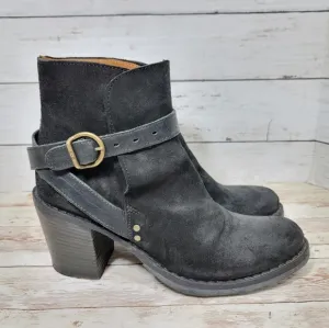 Fiorentini   Baker Nubis black suede block heel ankle boots
