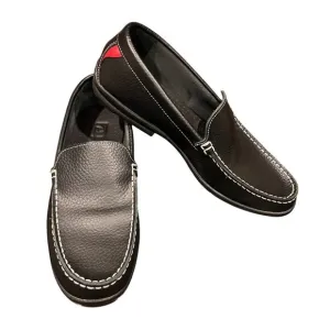 FJ FootJoy Men's Spikeless Golf Shoes Penny Loafers BLACK &amp; RED Sz 8 M NWOT