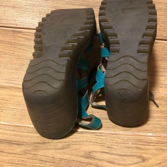 FLY London Multi-strap  Yito Demani Wedge, size 36