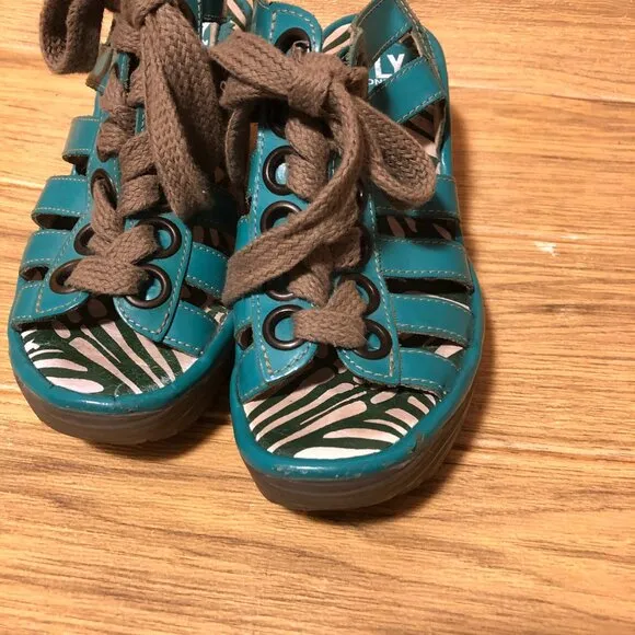 FLY London Multi-strap  Yito Demani Wedge, size 36