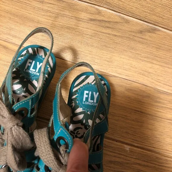 FLY London Multi-strap  Yito Demani Wedge, size 36