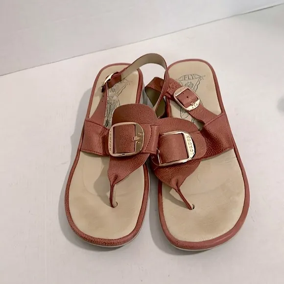 Fly London Women’s Sandals 39=8-8.5 gently used color raspberry