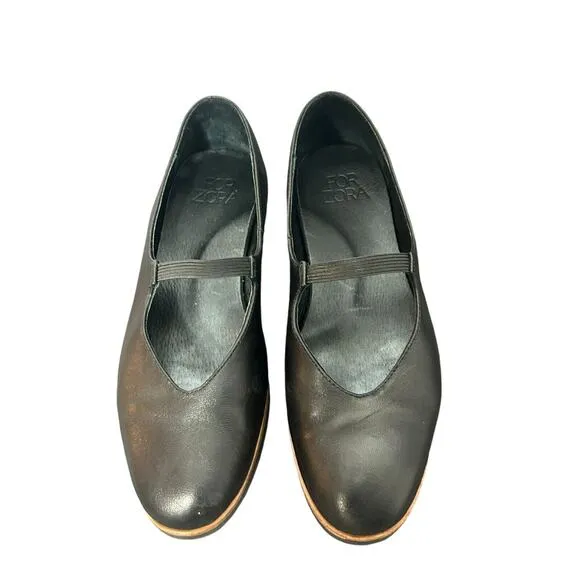 For Zora Ballet Wedge Black womens shoes size 7
