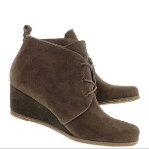 Franc Sarto suede wedge booties