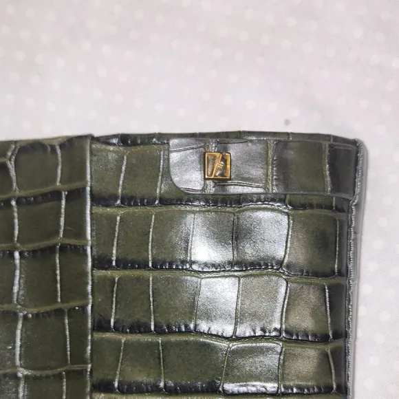 Franco Sarto Green Wedge Shoes with Croc Texture