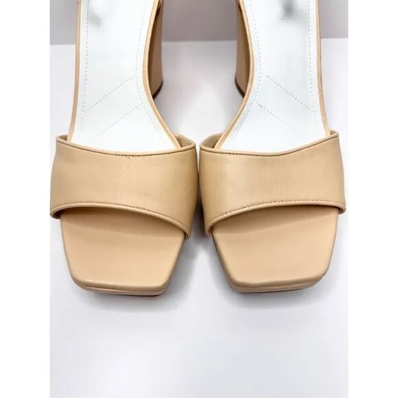 Franco Sarto Sandals Size 9.5 Leather Dima Ankle Strap Womens Square Block Heel