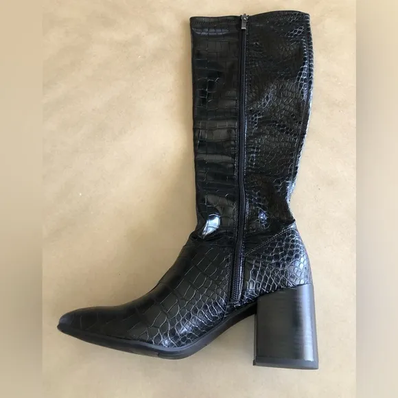 Franco Sarto Tribute Hight Shaft Black Boots Available in Different Sized