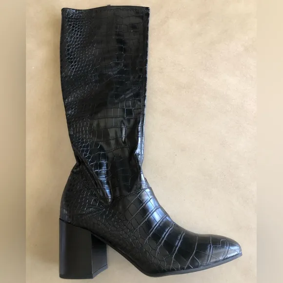Franco Sarto Tribute Hight Shaft Black Boots Available in Different Sized