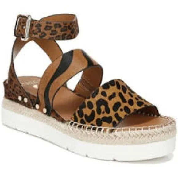 Franco Sarto Genuine Calf Hair Wedge Sandals