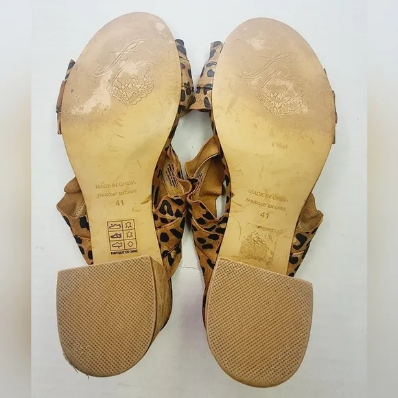 Free People | Cheetah Heel Sandals, size 10.5