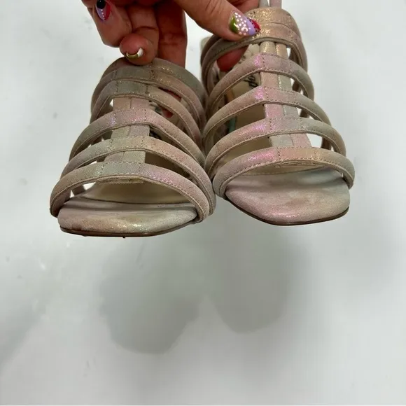 Free People Colette Block Heel Cage Slingback Sandals Size 36.5/6.5