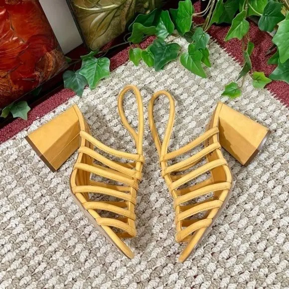 FREE PEOPLE Colette Cinched Heel Sandals EU 39/ US 9