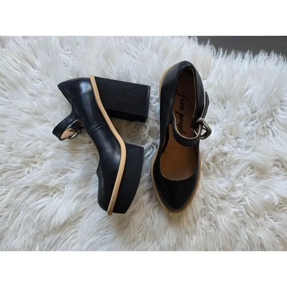 Free People Maggie Mary Jane Platform Pumps - EUC 37EU (6.5-7 US)