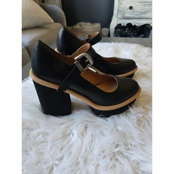 Free People Maggie Mary Jane Platform Pumps - EUC 37EU (6.5-7 US)