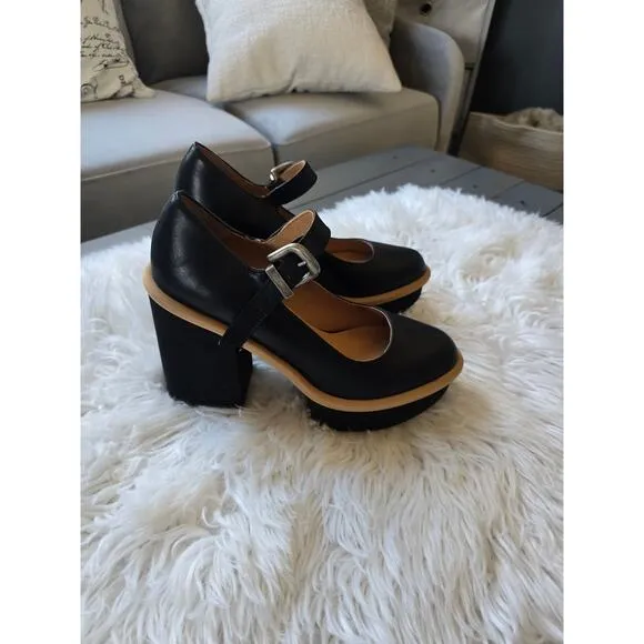 Free People Maggie Mary Jane Platform Pumps - EUC 37EU (6.5-7 US)