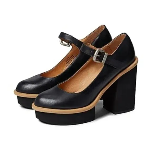 Free People Maggie Mary Jane Platform Pumps - EUC 37EU (6.5-7 US)