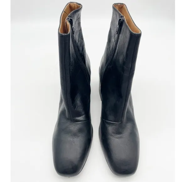 Free People Nicola Leather Block Heel Boots size 40