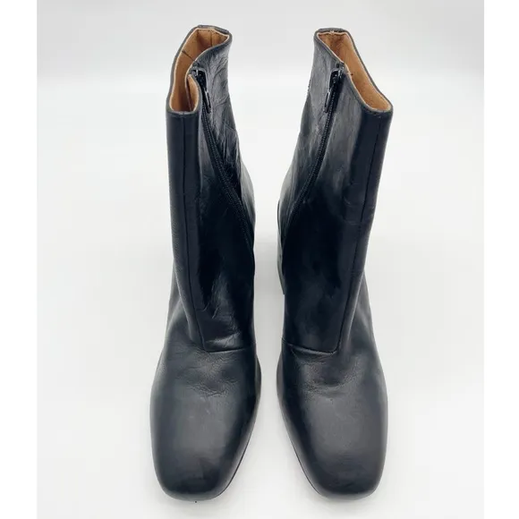 Free People Nicola Leather Block Heel Boots size 40