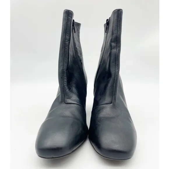 Free People Nicola Leather Block Heel Boots size 40