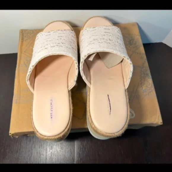 Free People Santorini Espadrille Crochet Platform Sandal Shoes Plaster Size 9.5