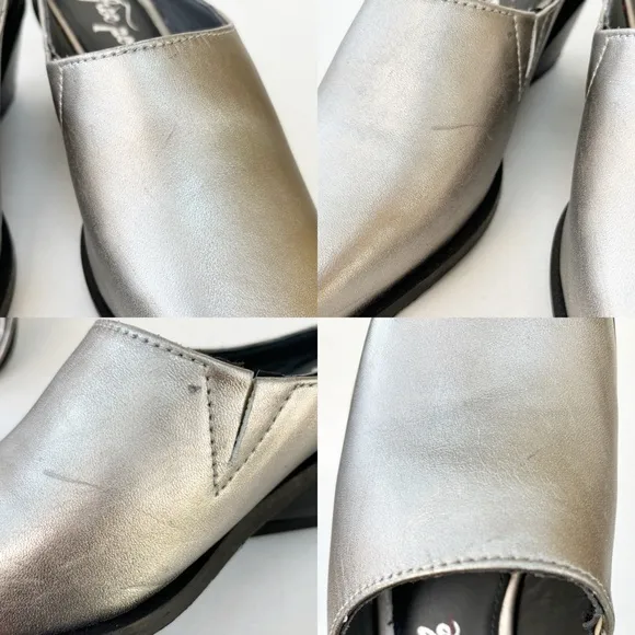 FREE PEOPLE Tallulah Womens Mules in Silver Size EU36.5/US6