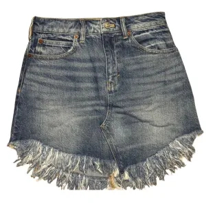 Free People We The Free Bailey Blue Denim Mini Skirt Sz 27 High Rise